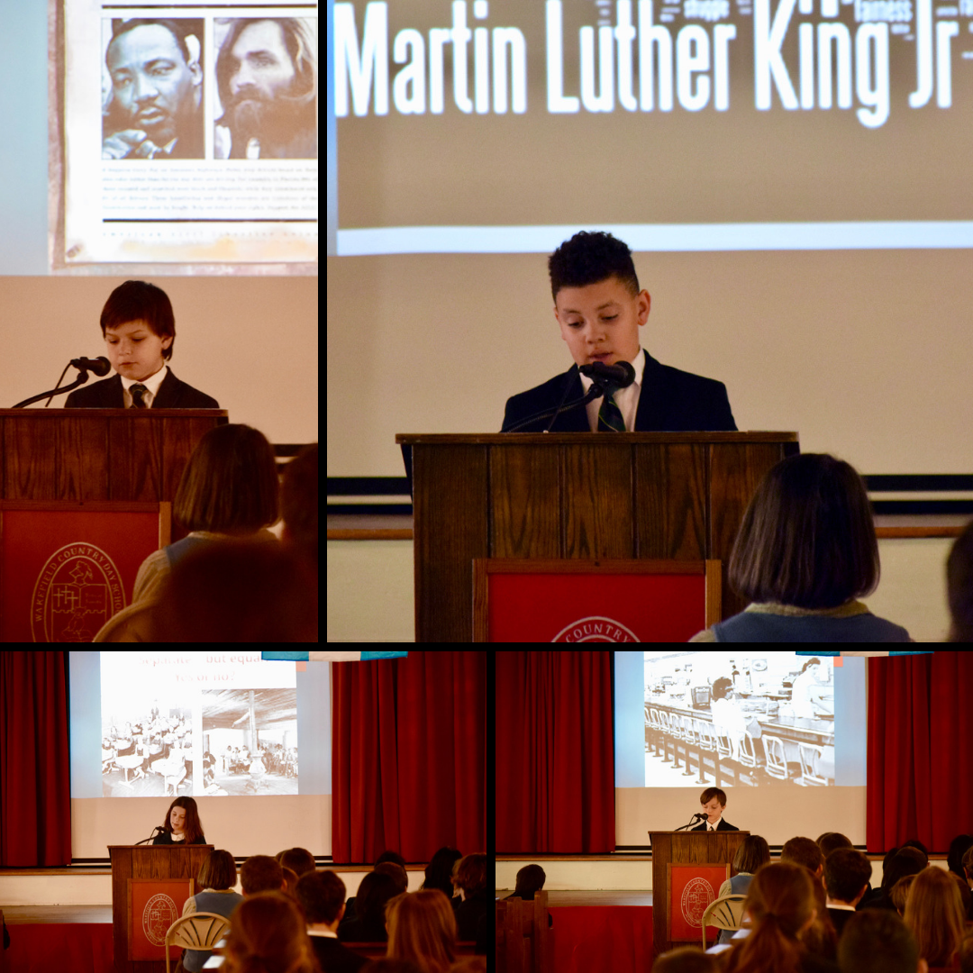 Mrs. Perry’s fifth grade students delivered a very moving tribute to MLK, Jr. during Assembly.